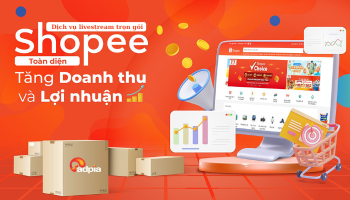 Dịch vụ livestream Shopee trọn gói tại Adpia